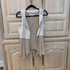 BCBG Sleeveless Striped Vest